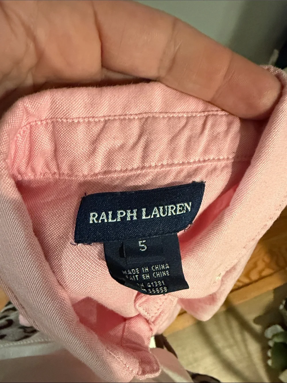 5T Ralph Lauren Pink Oxford Short-Sleeve Shirt
